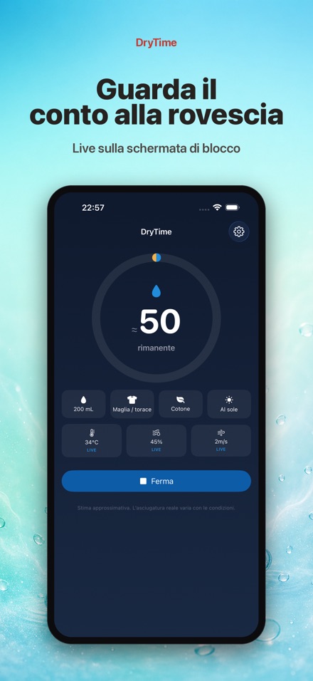 DryTime: quanto per asciugare 4