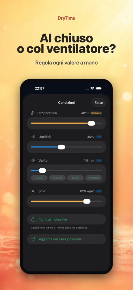 DryTime: quanto per asciugare 5