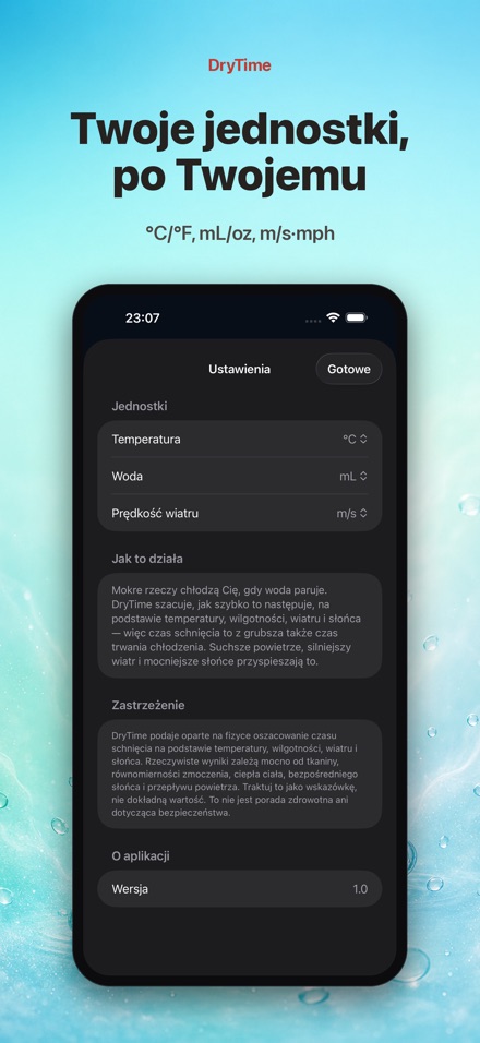DryTime: ile do wyschnięcia 10