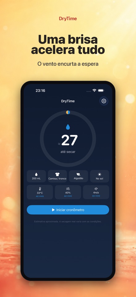 DryTime: quanto p/ secar 9