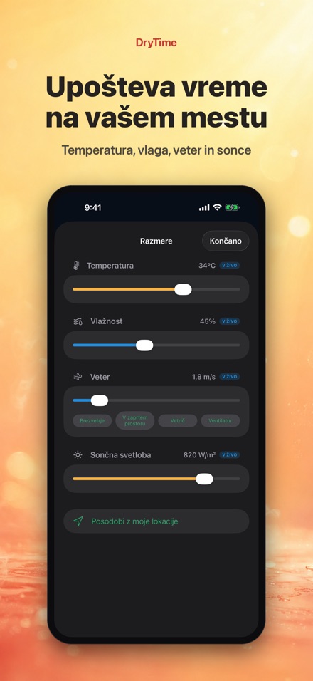 DryTime: koliko do suhega 3