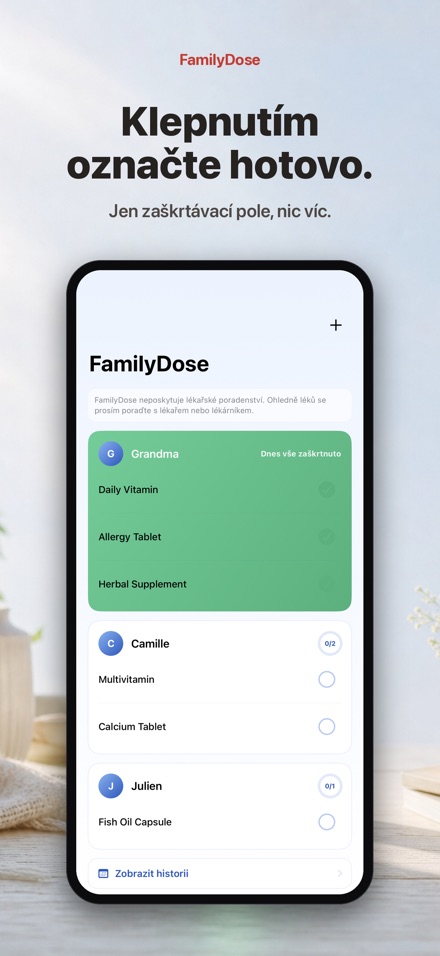 FamilyDose: Checklist rodiny 2