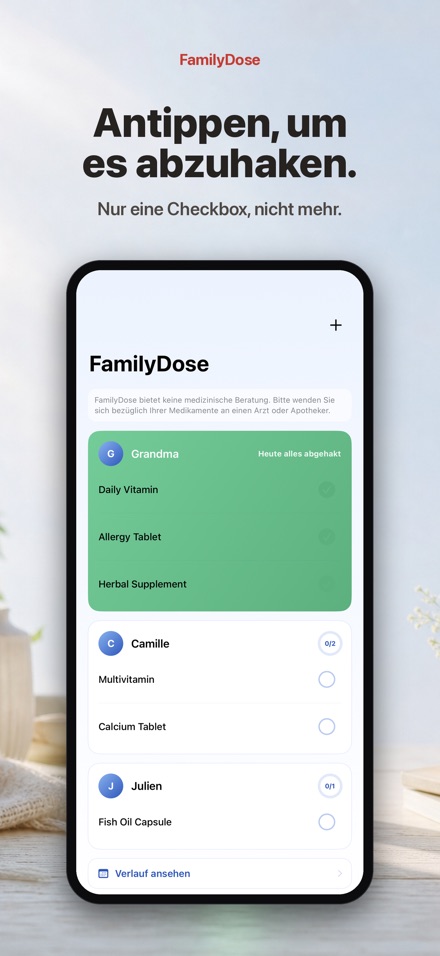 FamilyDose: Medi-Checkliste 2