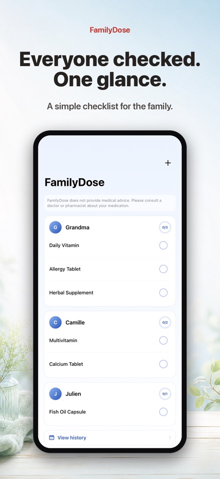 FamilyDose: Daily Dose Check