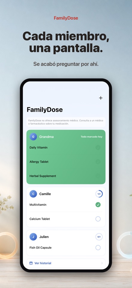 FamilyDose: Control Familiar 8