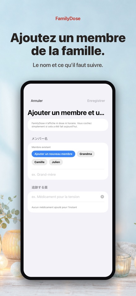 FamilyDose: Suivi de prise 6