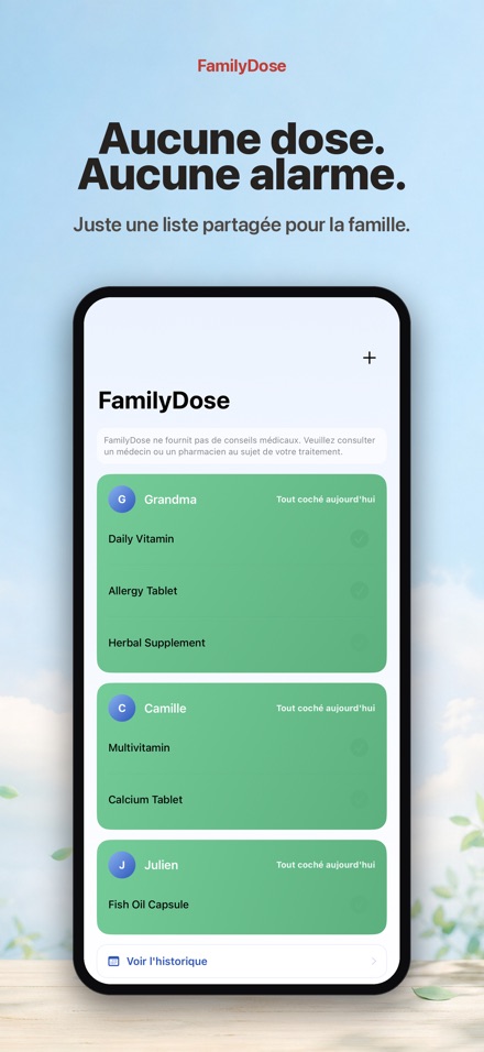 FamilyDose: Suivi de prise 9