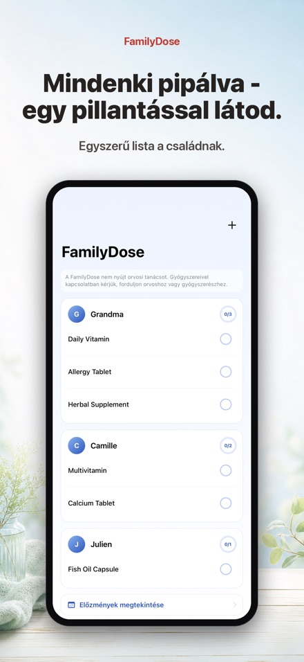 FamilyDose: Csaladi ellenorzo