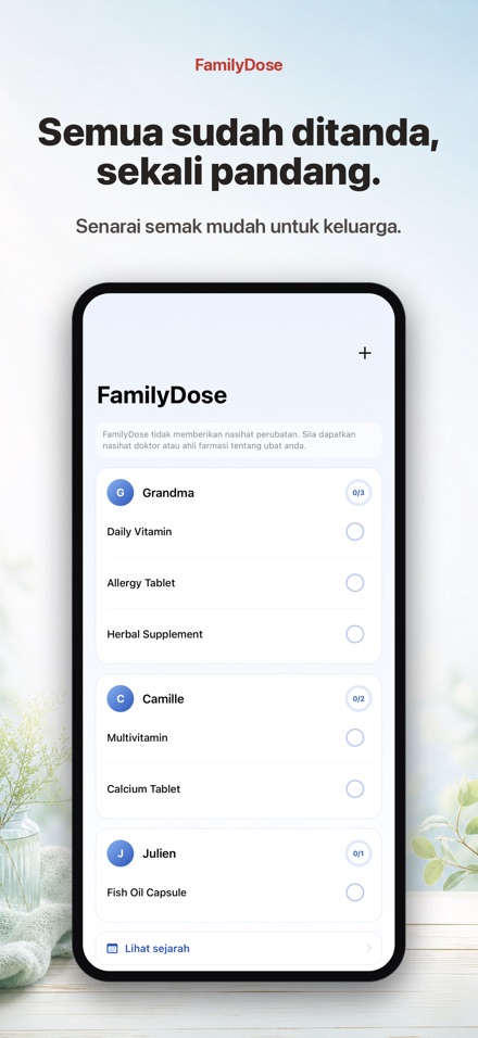 FamilyDose: Semak Ubat