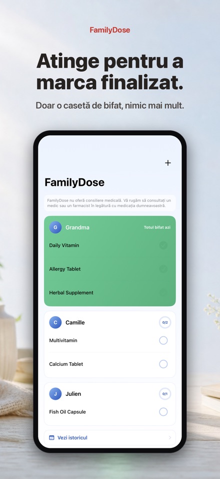 FamilyDose: Verificare familie 2