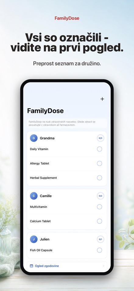 FamilyDose: Druzinski Check