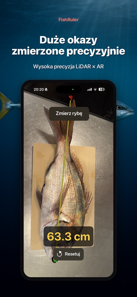 FishRuler: pomiar ryby AR 3