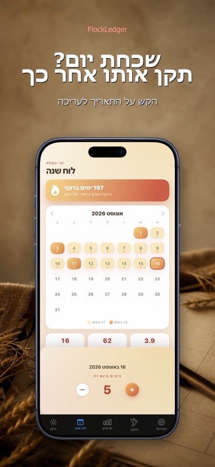 FlockLedger: מונה ביצים 8