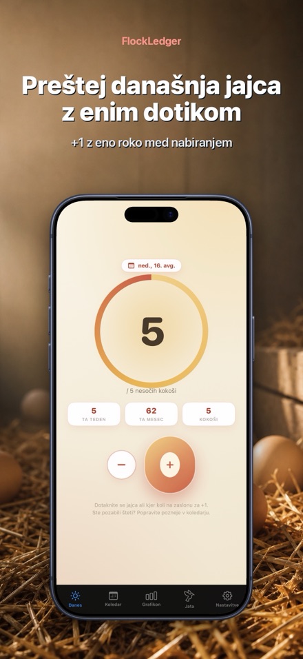 FlockLedger: Števec Jajc 1