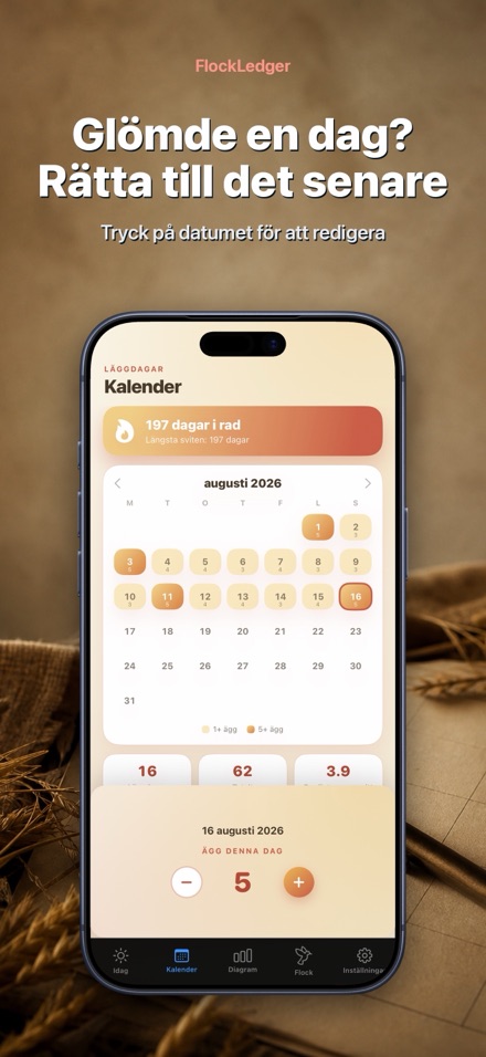 FlockLedger: Äggräknare 8