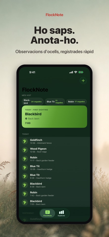 FlockNote: Diari d'Ocells