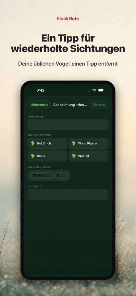 FlockNote: Vogelbeobachtung 2