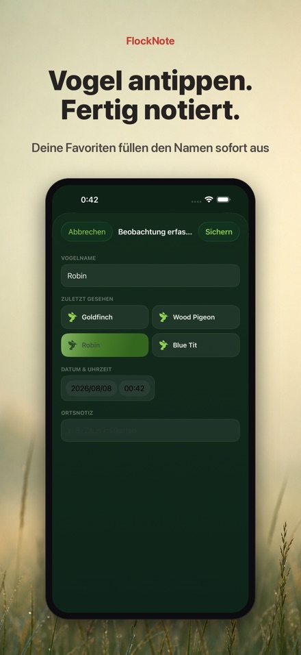 FlockNote: Vogelbeobachtung 10