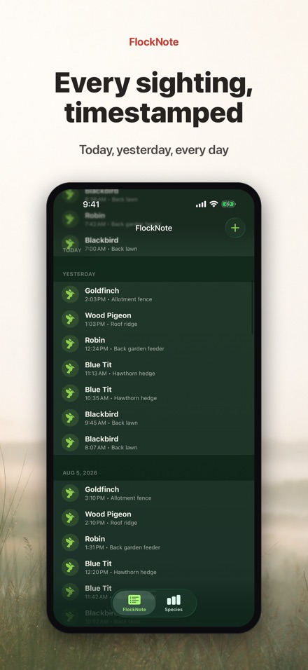 FlockNote: Bird Sighting Log 3