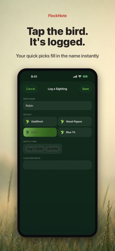 FlockNote: Bird Sighting Log 10