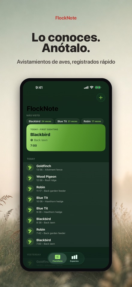 FlockNote: Registro de Aves