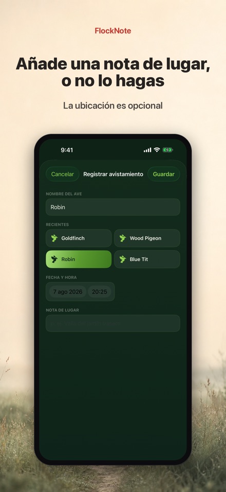 FlockNote: Registro de Aves 5