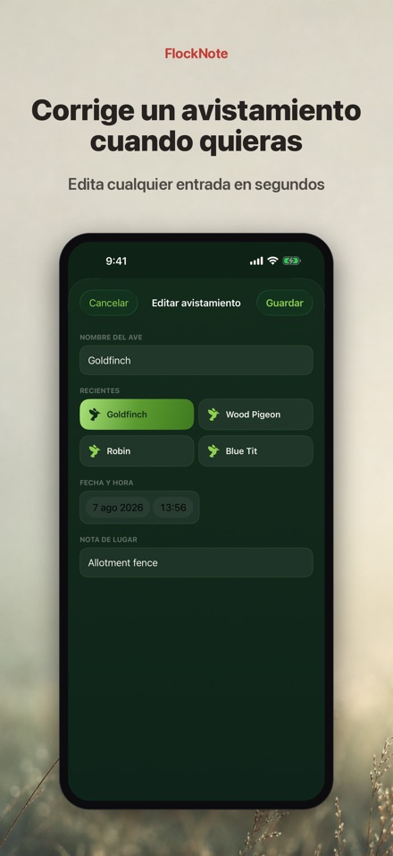 FlockNote: Registro de Aves 7