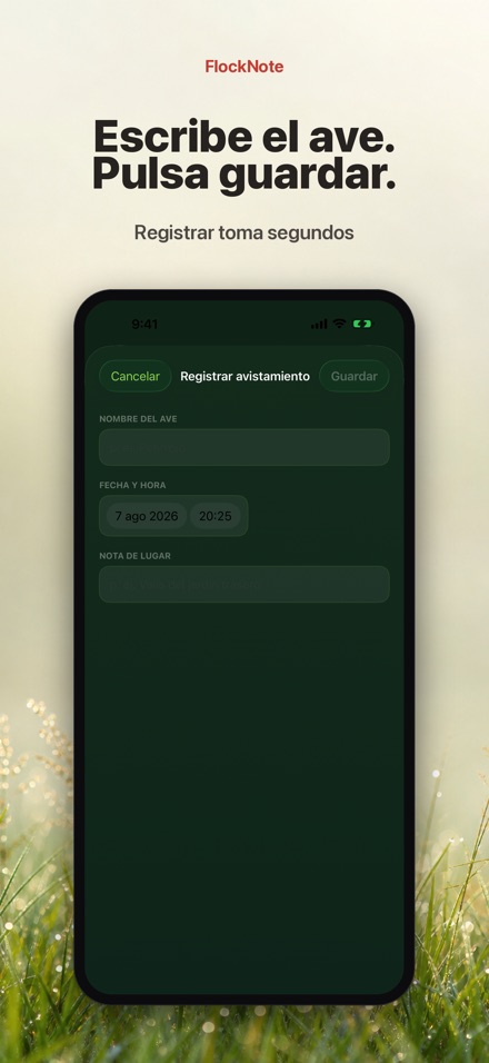 FlockNote: Registro de Aves 8
