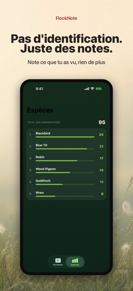 FlockNote: Journal d'Oiseaux 9