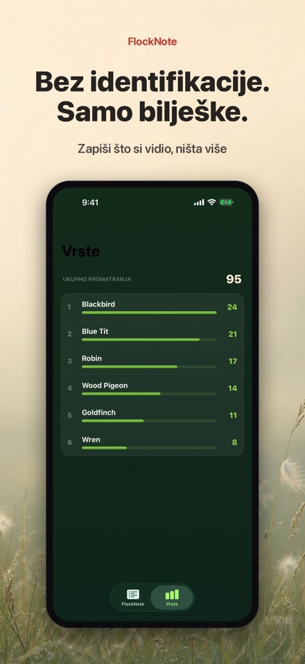 FlockNote: Dnevnik Ptica 9