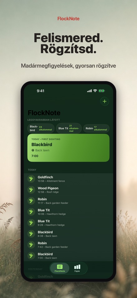 FlockNote: Madárnapló
