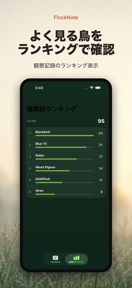 FlockNote: 野鳥観察ログ 4