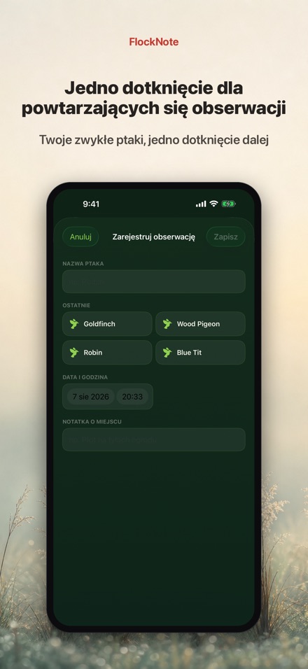 FlockNote: Dziennik Ptaków 2