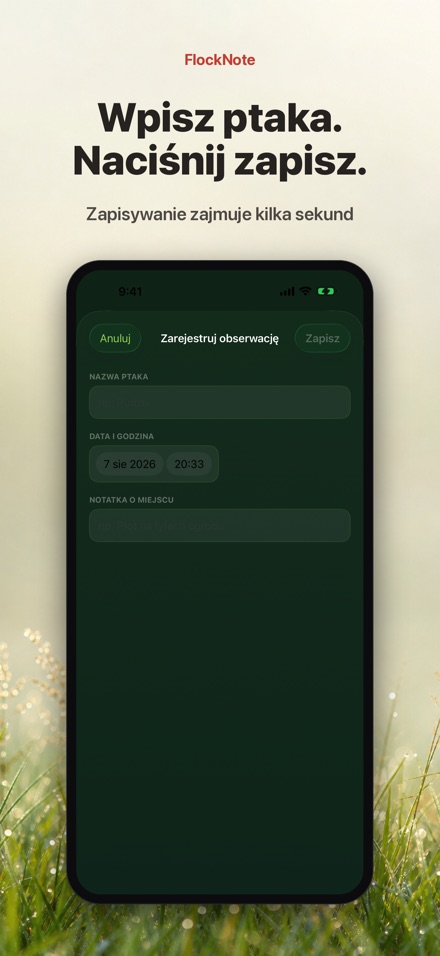 FlockNote: Dziennik Ptaków 8