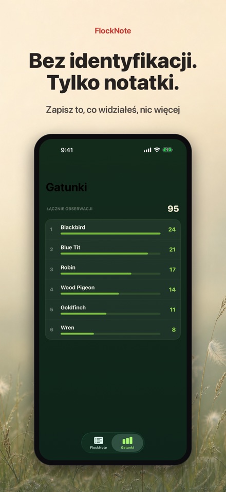 FlockNote: Dziennik Ptaków 9