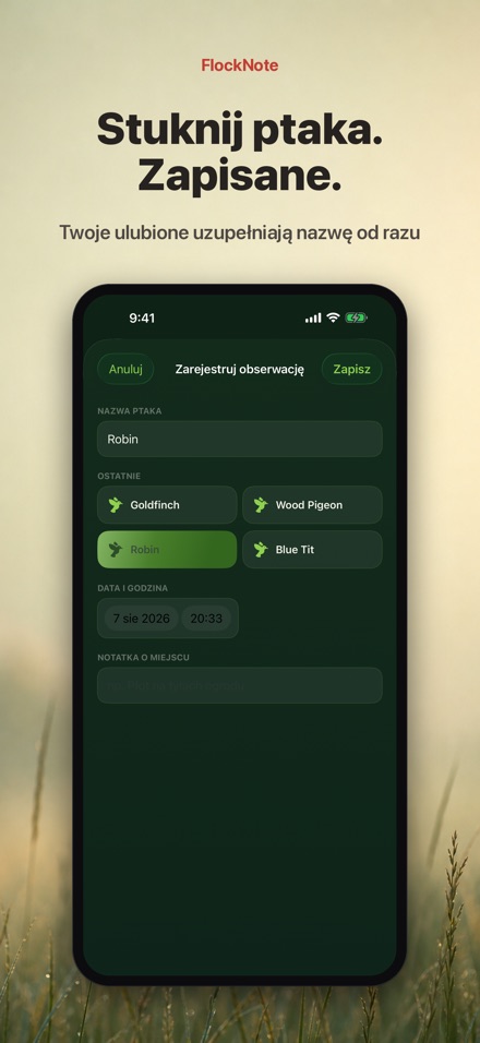 FlockNote: Dziennik Ptaków 10