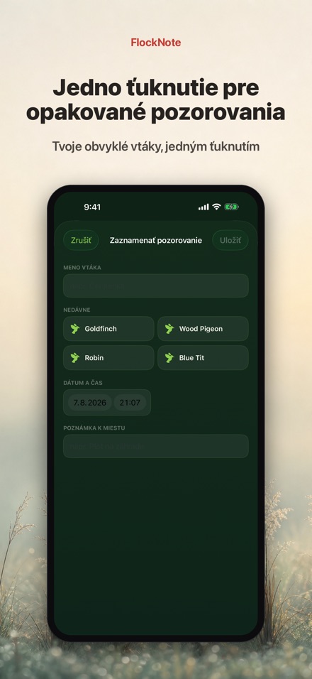 FlockNote: Denník Pozorovaní 2