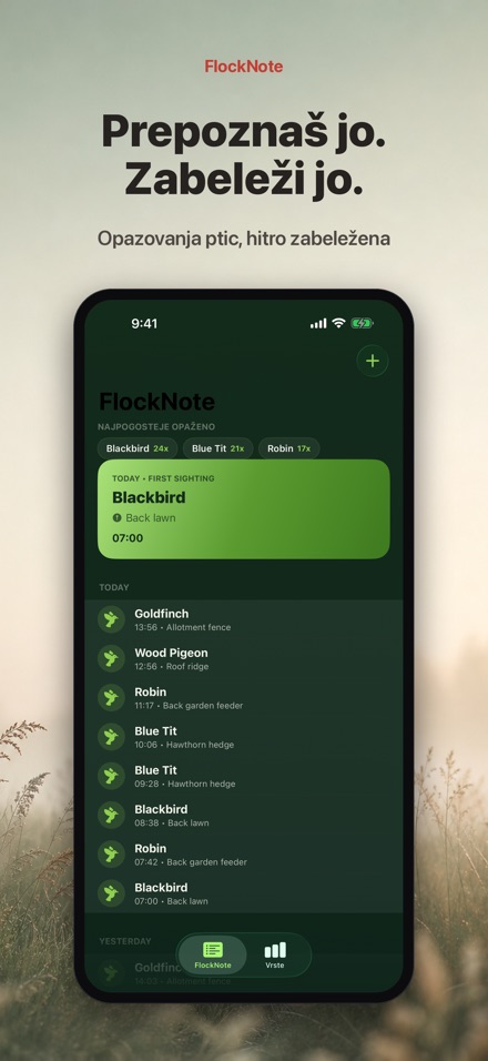 FlockNote: Dnevnik Ptic