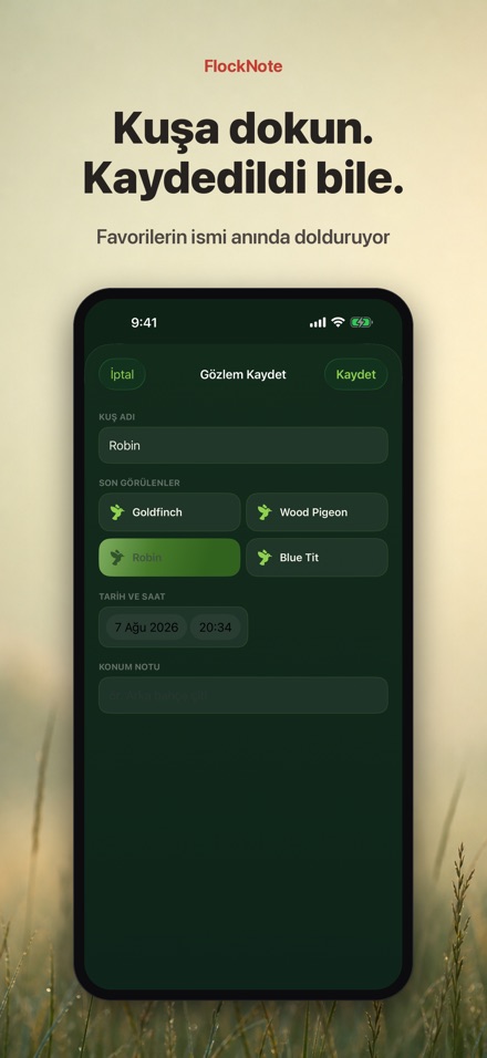 FlockNote: Kuş Gözlem Günlüğü 10
