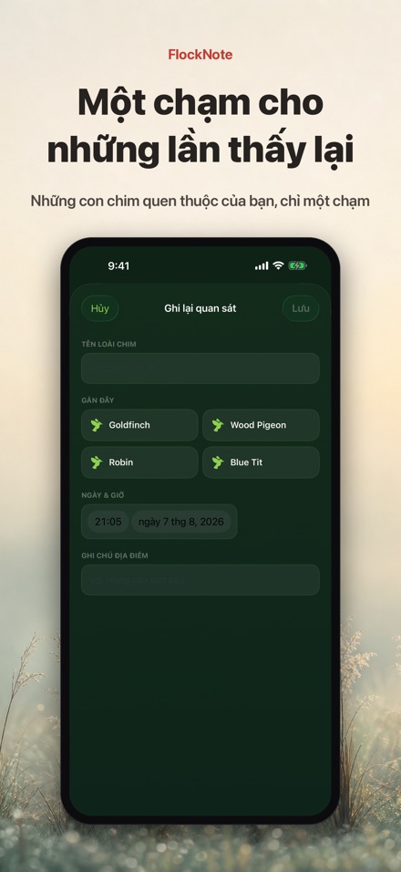 FlockNote: Nhật Ký Ngắm Chim 2