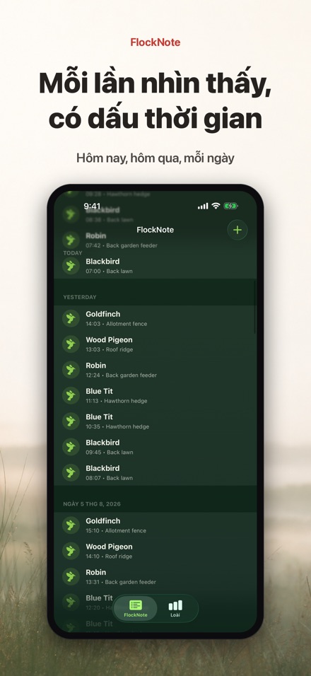 FlockNote: Nhật Ký Ngắm Chim 3