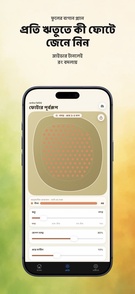 FlowerBedPlan: চারার সংখ্যা 6