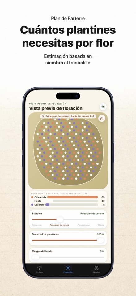 FlowerBedPlan: Nº de plantas 8