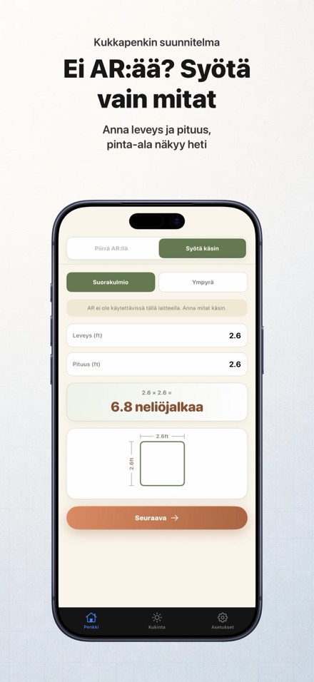 FlowerBedPlan: taimien määrä 2