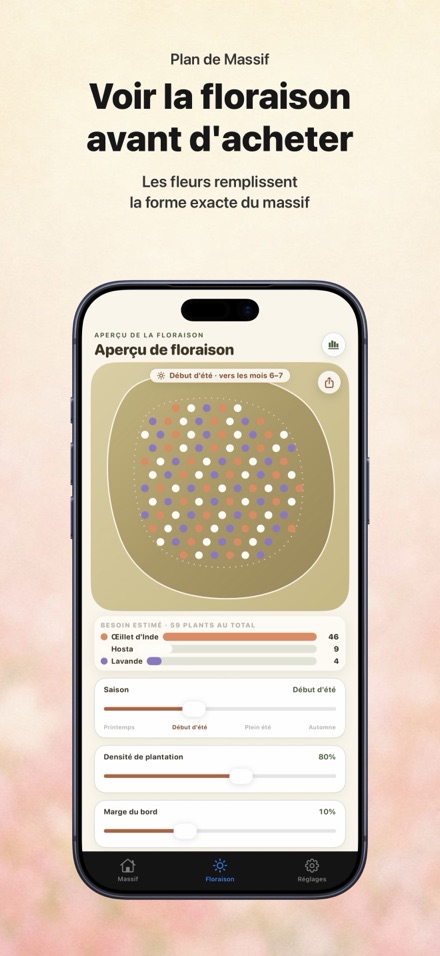 FlowerBedPlan : Nb de plants 1