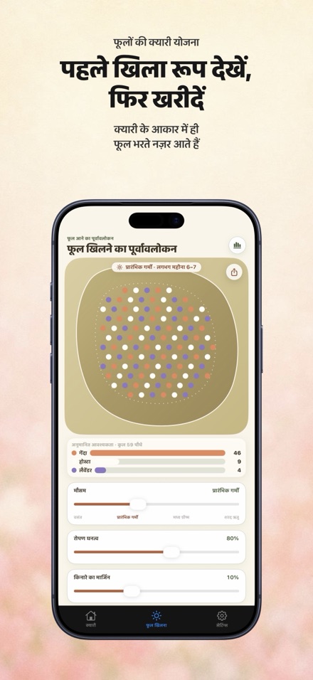FlowerBedPlan: पौधों की संख्या 1
