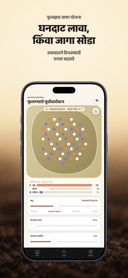 FlowerBedPlan: रोपांची संख्या 7