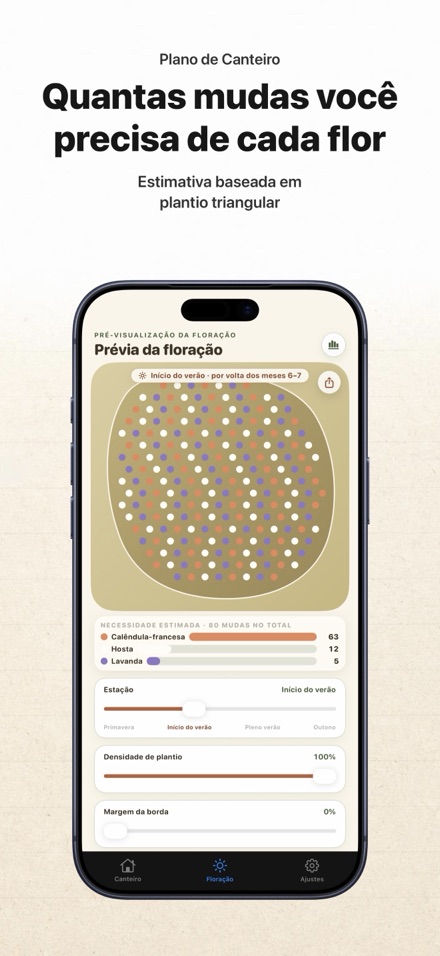 FlowerBedPlan: Nº de mudas 8