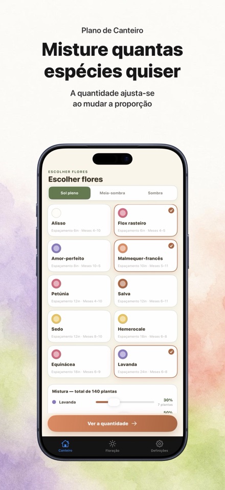 FlowerBedPlan: Nº de plantas 5