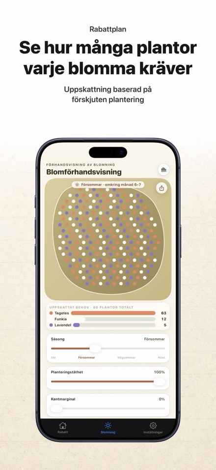 FlowerBedPlan: antal plantor 8